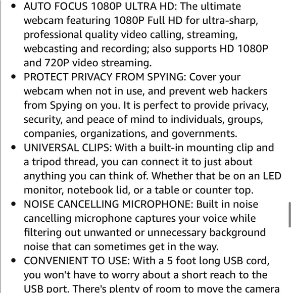 Webcam 1080P with Privacy Cover - Picture 15 of 15